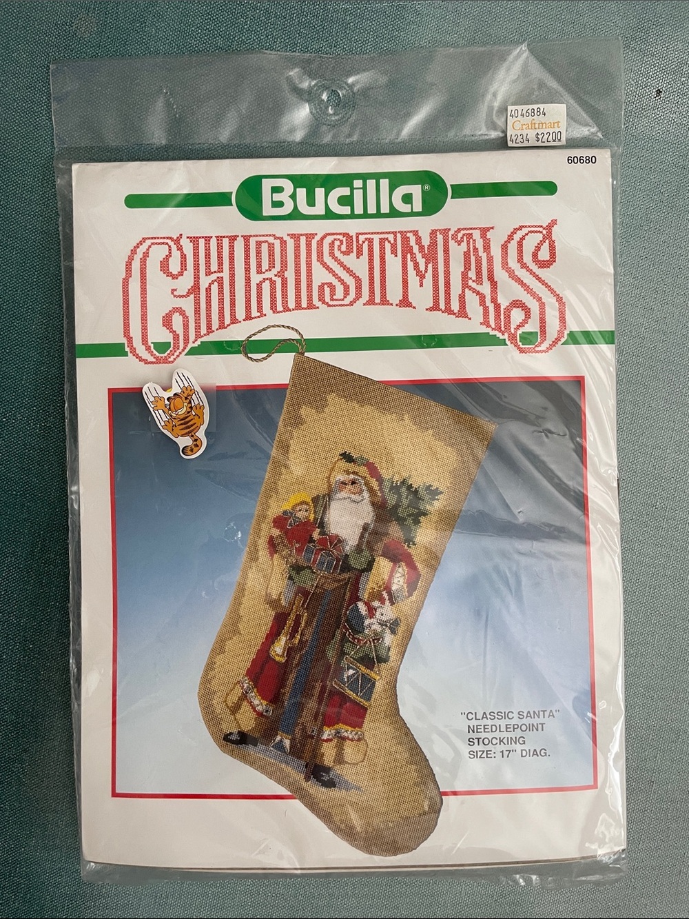 Bucilla Vintage Classic Santa Needlepoint Kit 17” Christmas Stocking